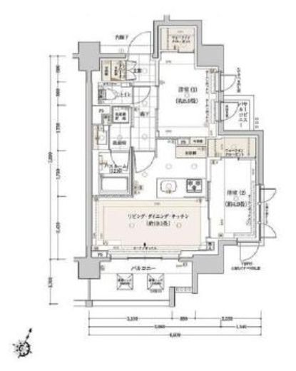 クリオラベルヴィ市ヶ谷　203号室　間取り