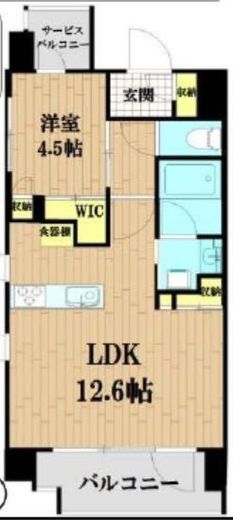 クリオラベルヴィ市ヶ谷　401号室　間取り