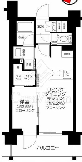 クリオラベルヴィ市ヶ谷　402号室　間取り