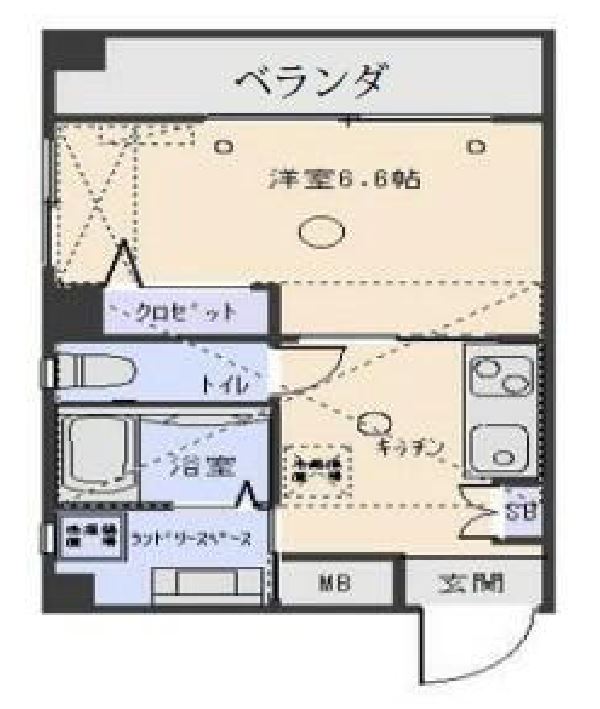 リカレジデンス大井　8B号室　間取り
