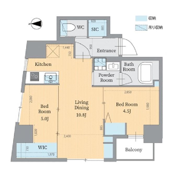 パークルール神田司町ロンド　601号室　間取り