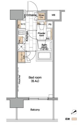 パークハビオ目黒リバーサイド　203号室　間取り