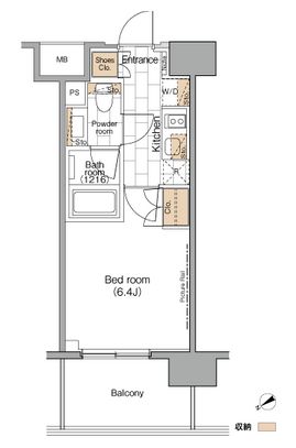 パークハビオ目黒リバーサイド　802号室　間取り