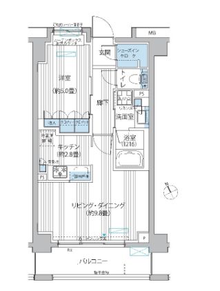 メゾンカルム市谷仲之町　309号室　間取り