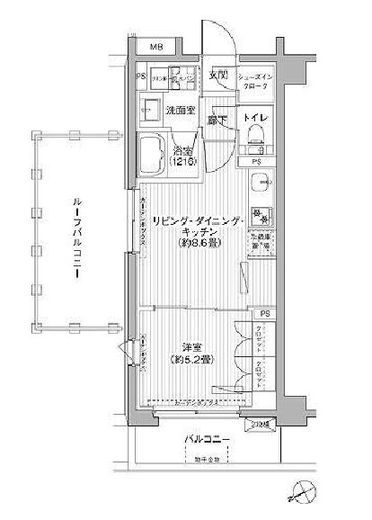 メゾンカルム市谷仲之町　313号室　間取り