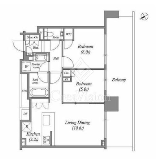 シティタワー目黒　1607号室　間取り