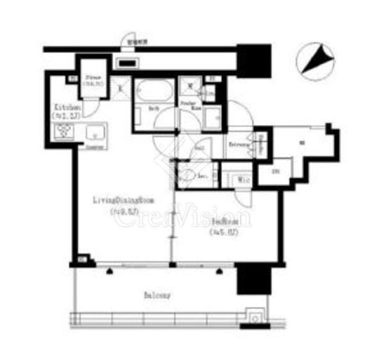 シティタワー目黒　305号室　間取り
