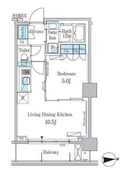 パークアクシス池田山　106号室　間取り