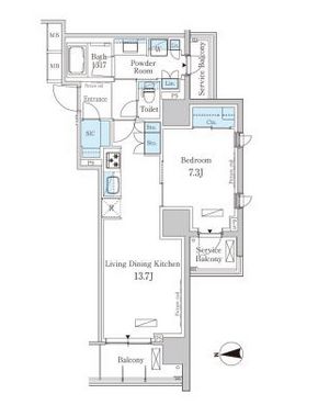 パークアクシス池田山　206号室　間取り