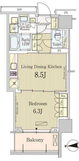 パークアクシス池田山　237号室　間取り