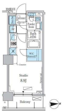 パークアクシス池田山　321号室　間取り