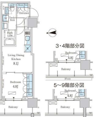 パークアクシス池田山　337号室　間取り