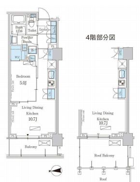 パークアクシス池田山　428号室　間取り