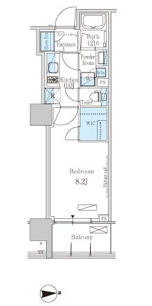 パークアクシス池田山　511号室　間取り