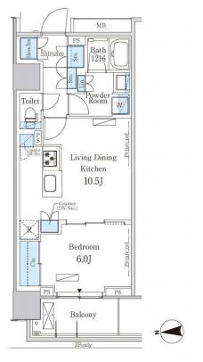 パークアクシス池田山　917号室　間取り