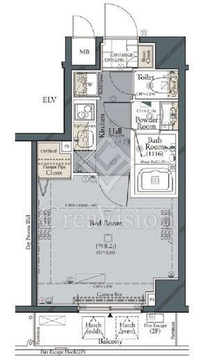 コンシェリア新宿ノースフロンティア　1002号室　間取り