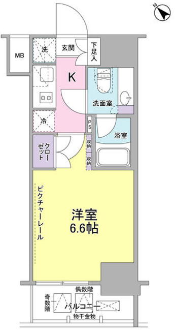 SIL西五反田（ベルファース西五反田）　1003号室　間取り
