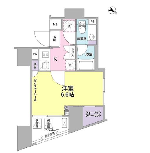 SIL西五反田（ベルファース西五反田）　1006号室　間取り