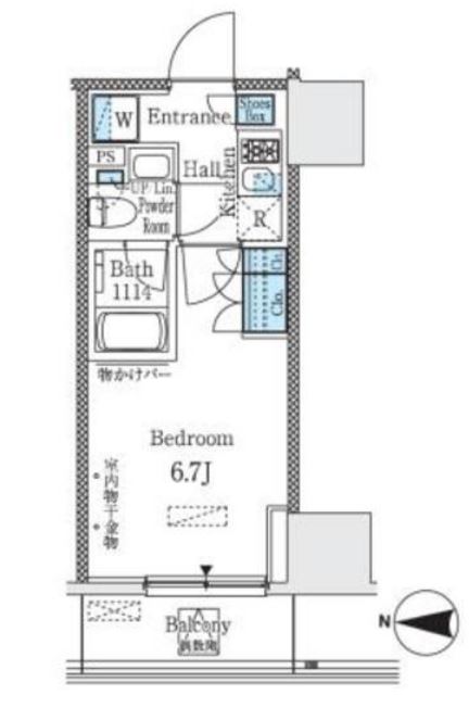パークキューブ大井町レジデンス　1408号室　間取り