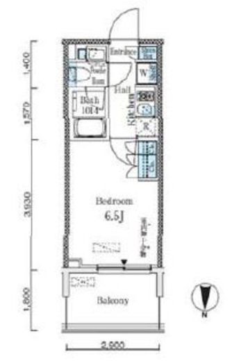 パークキューブ大井町レジデンス　813号室　間取り