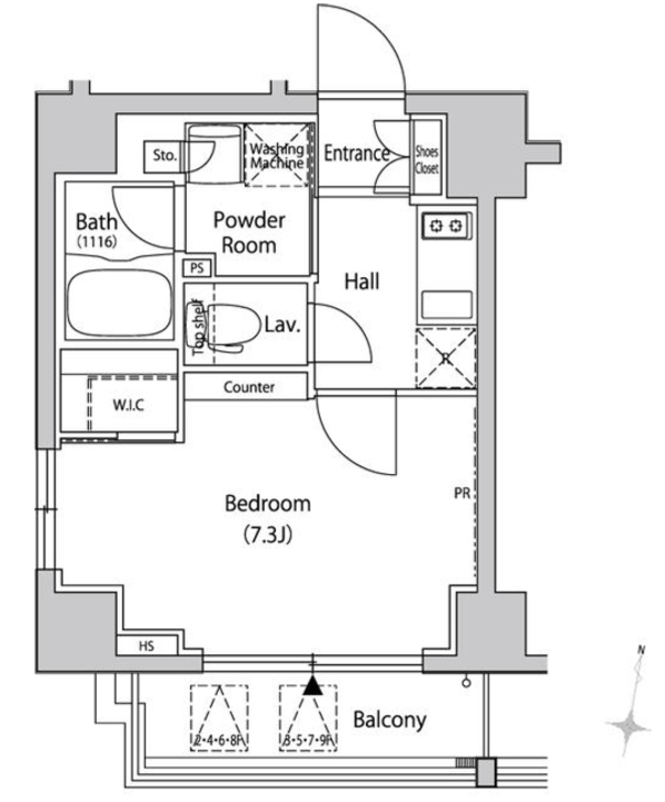 カーサスプレンディッド麹町　701号室　間取り