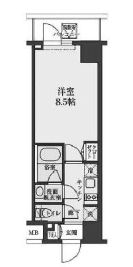 S-RESIDENCE清澄白河 (エスレジデンス清澄白河)　302号室　間取り
