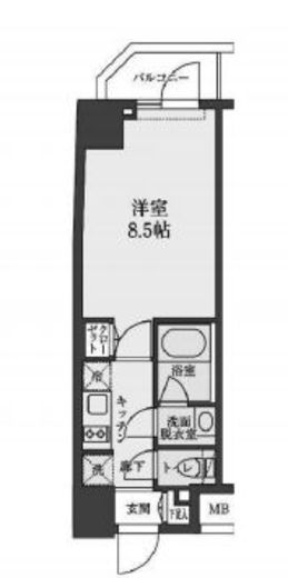 S-RESIDENCE清澄白河 (エスレジデンス清澄白河)　303号室　間取り