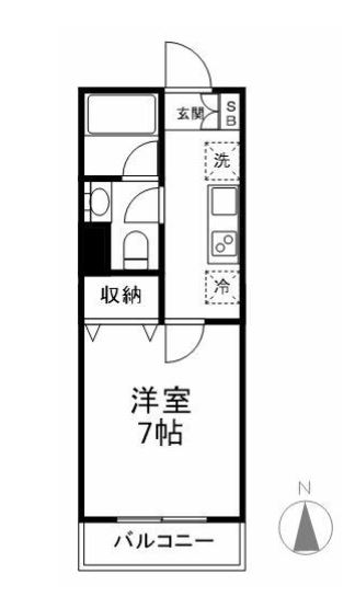 三和北新宿　401号室　間取り
