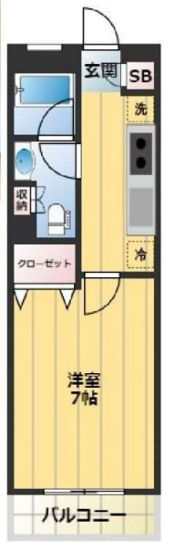 三和北新宿　502号室　間取り