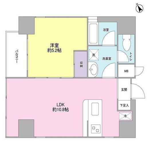 ミュールメゾン西新宿　801号室　間取り
