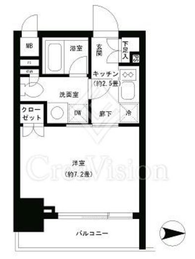 パークキューブ神田　206号室　間取り