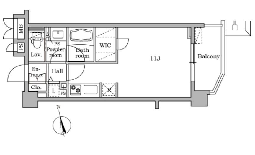 レジディア大井町Ⅱ　904号室　間取り