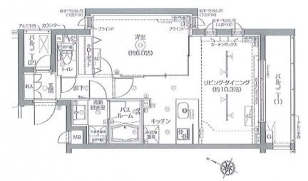 ZOOM北新宿　309号室　間取り