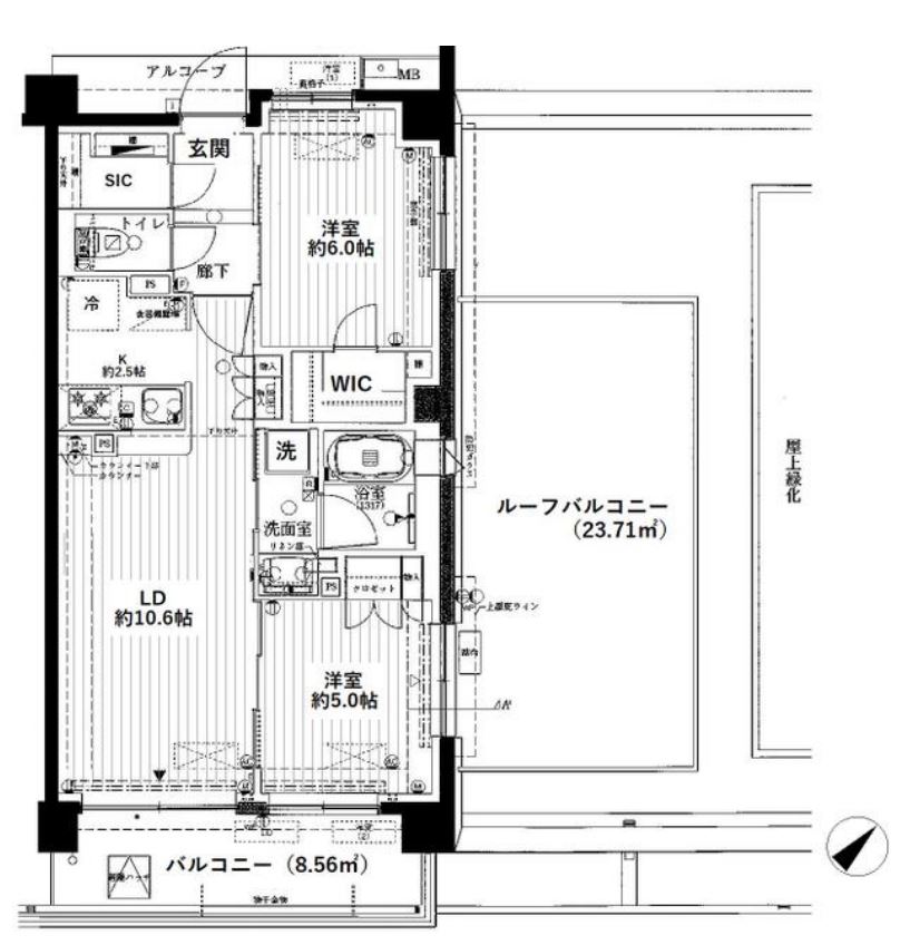 リビオ新宿ザ・レジデンス　516号室　間取り