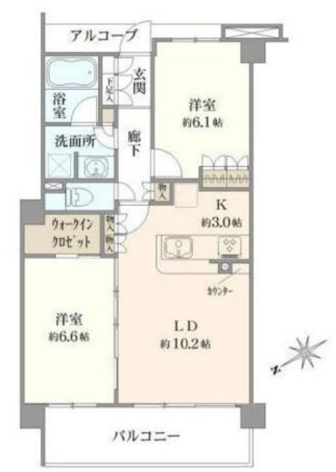 リビオ新宿ザ・レジデンス　405号室　間取り