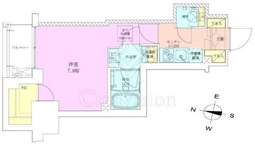 半蔵門レジデンス　1202号室　間取り