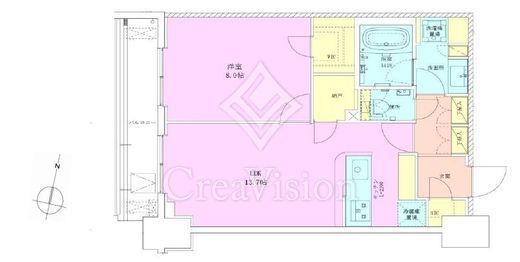 半蔵門レジデンス　1403号室　間取り