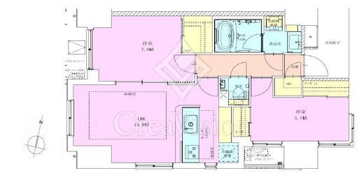 半蔵門レジデンス　1405号室　間取り