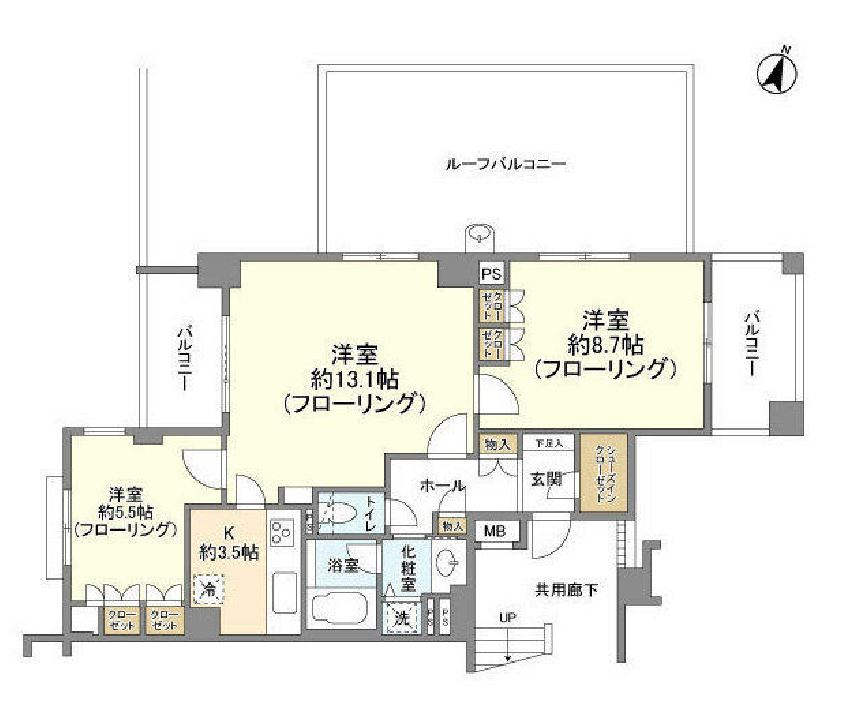 クレッセント新宿柏木　3F号室　間取り