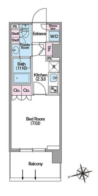 コンフォリア東新宿ステーションフロント　505号室　間取り