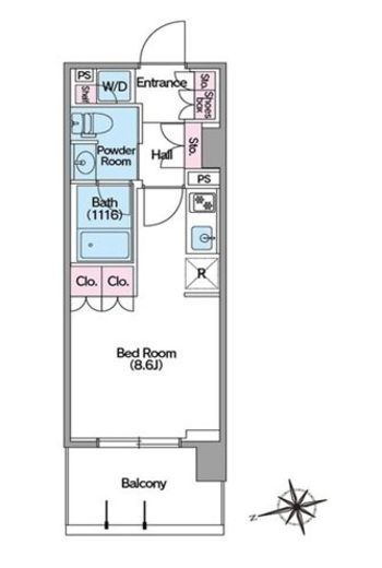 コンフォリア東新宿ステーションフロント　909号室　間取り