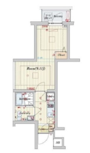 セリュークス高田馬場　403号室　間取り