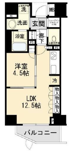 パークホームズ市谷薬王寺セントガレリア　101号室　間取り