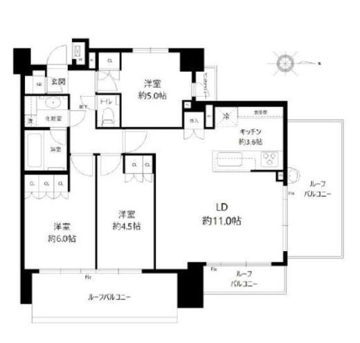 ピアース高田馬場　509号室　間取り