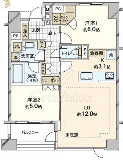 ピアース高田馬場　402号室　間取り