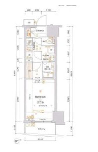 アルテシモアルド　1403号室　間取り
