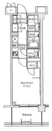 ヒューリックレジデンス新宿戸山　202号室　間取り