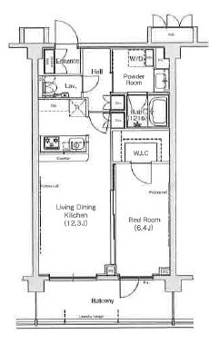 ヒューリックレジデンス新宿戸山　406号室　間取り