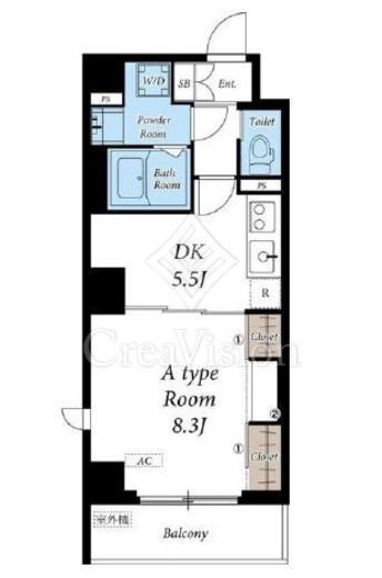 リブリ・神楽坂　601号室　間取り