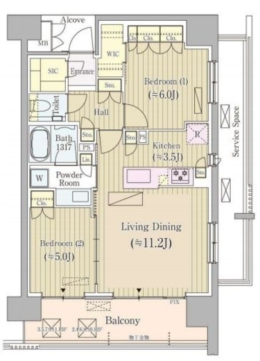 ジオ四谷荒木町　305号室　間取り